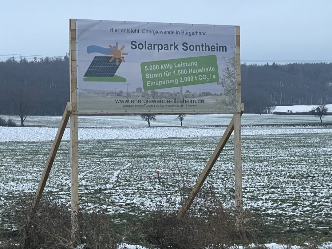 Banner Solarpark Sontheim
